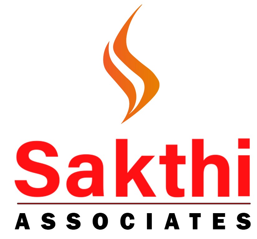 Sakthi Associates branding logo designed by RVK Digitals – premium business identity design